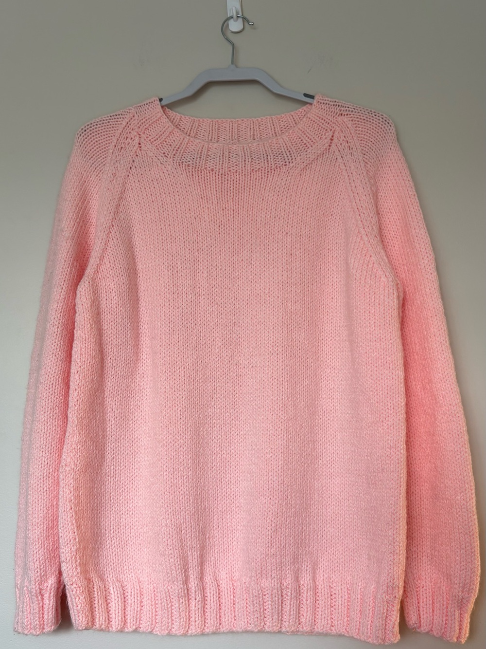 Women's Soft Pink Crewneck Sweater knit